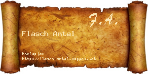Flasch Antal névjegykártya